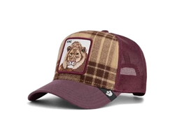 BASEBALL CAP DAPPER KING ITALY DESIRE IN PLAID BEIGE BORDEAUX